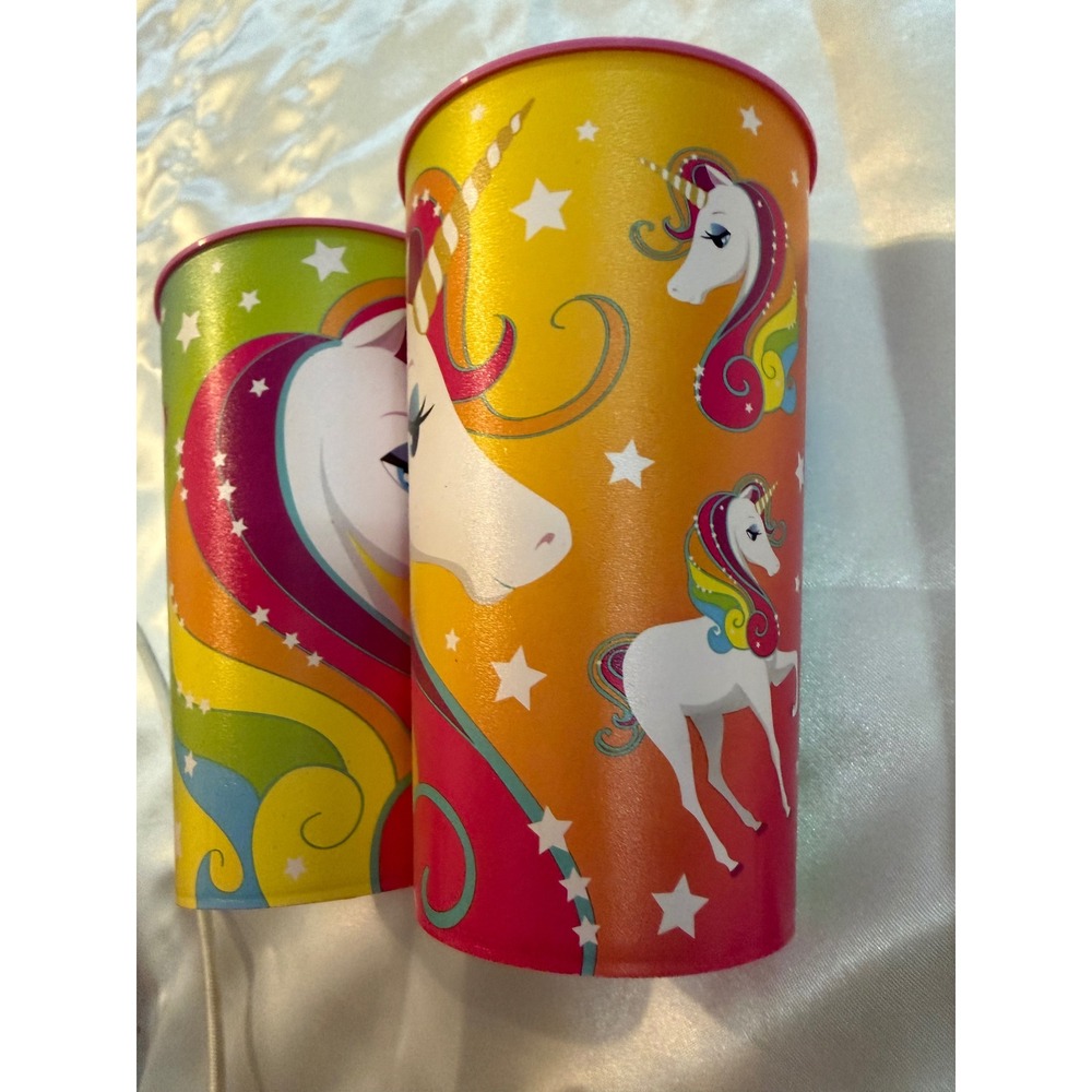Unique Party Favors Unicorn Rainbow Plastic Cups Set of 2 BPA-Free 69788